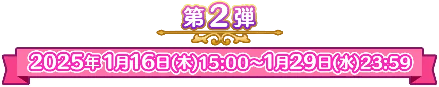 第2弾 2025年1月16日(木)15:00～1月29日(水)23:59