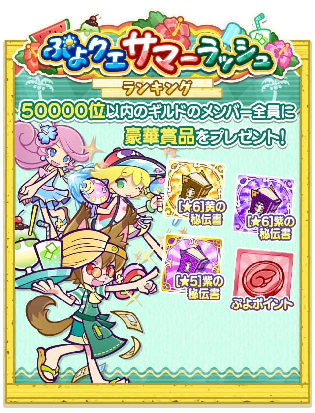 ぷよクエサマーラッシュランキング賞品まとめ